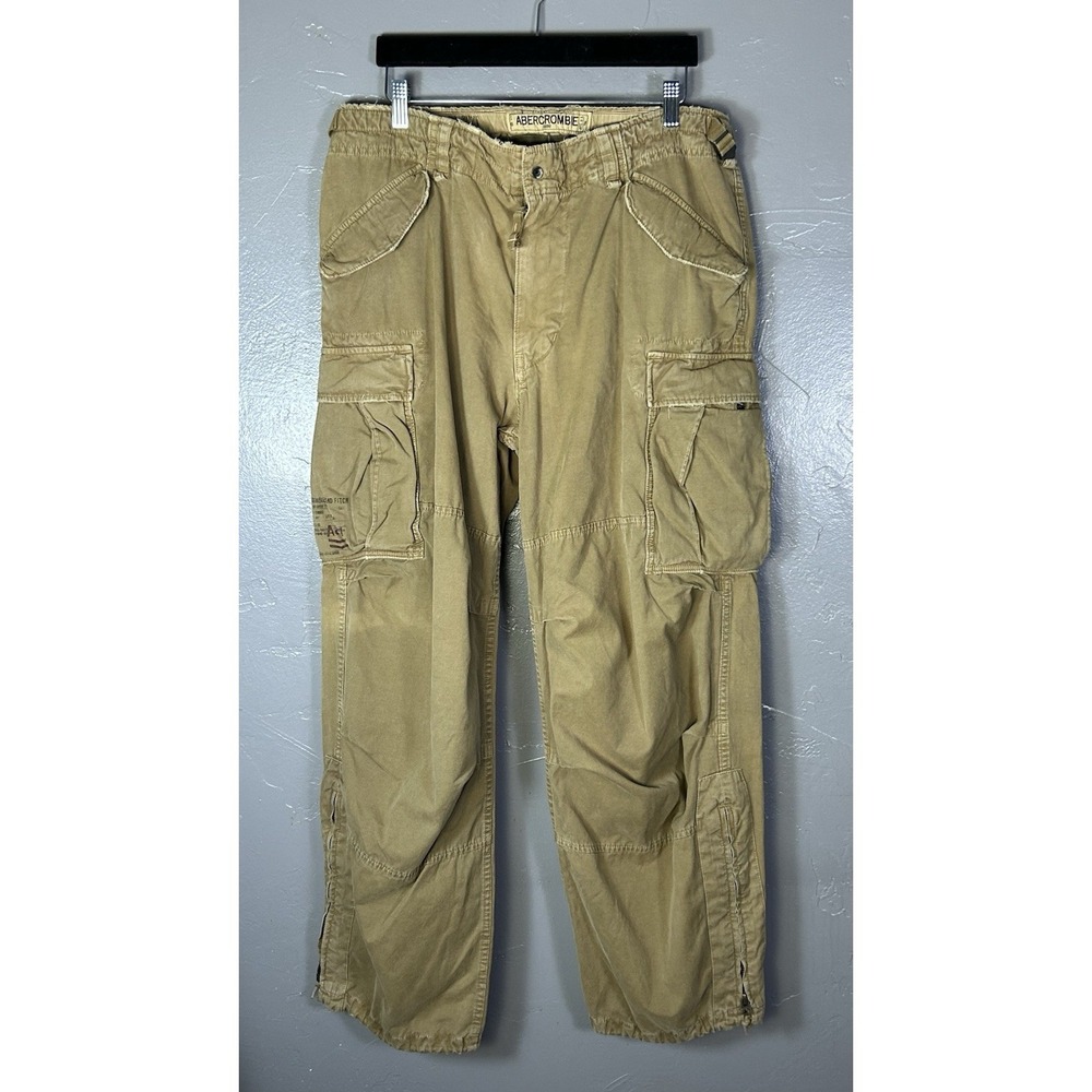 vintage Abercrombie & Fitch cargo pants Y2K baggy paratrooper Size L